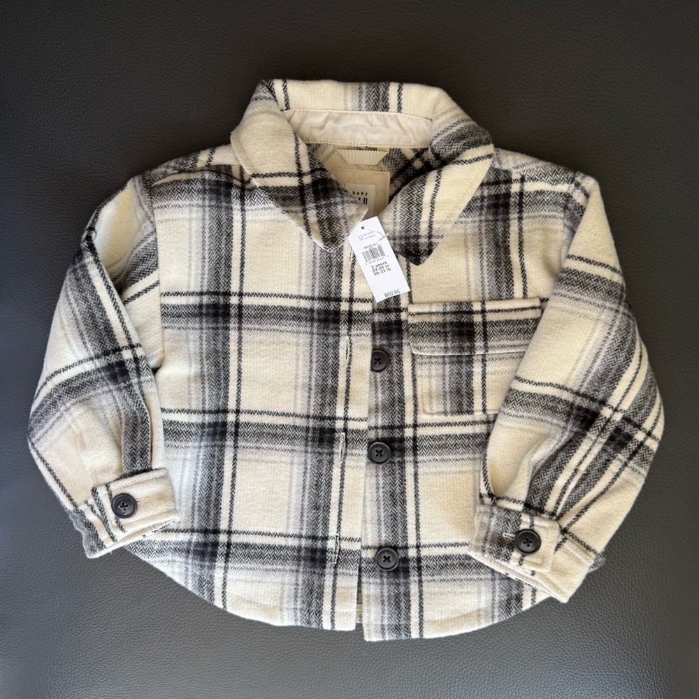 NWT GAP Plaid Jacket (Size - 2 years)